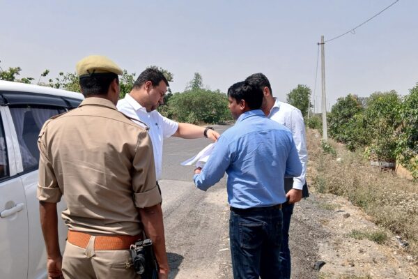 जिलाधिकारी ने एन एच 128 का किया निरीक्षण!
