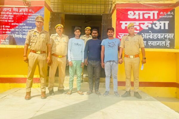 अम्बेडकरनगर पुलिस की बड़ी कार्रवाई: 24 घंटों में चोरी का हुआ अनावरण”तीन आरोपी गिरफ्तार!