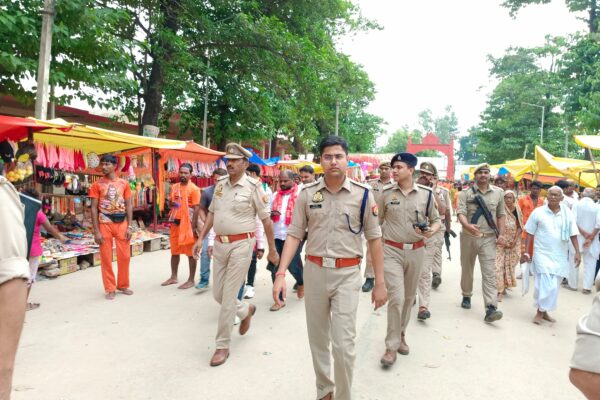 पवित्र श्रावण मास और कांवड़ यात्रा के लिए पुलिस अधीक्षक ने लिया जायजा