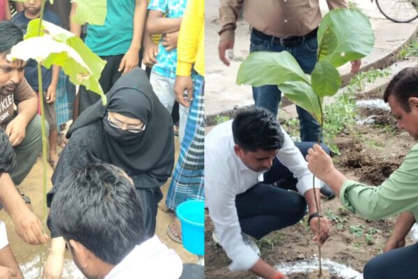 एक पेड़ मां के नाम अभियान के तहत नगर पालिका अध्यक्ष और उपजिलाधिकारी ने किया वृक्षारोपण!