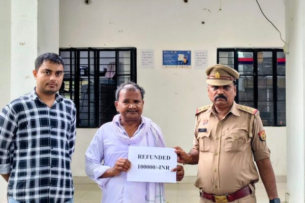 साइबर ठगी पर त्वरित कार्यवाही,पीड़ित को वापस मिला 1 लाख की धनराशि!